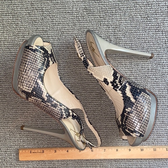 Giuseppe Zanotti Luxury Snakeskin Slingback Heels sz 38.5 - Picture 7 of 16